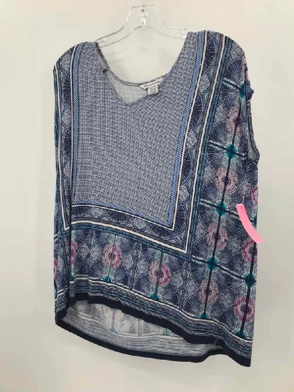Pre-Owned Tommy Bahama Navy Size XS T-shirt-- Print Jacquard Patchwork