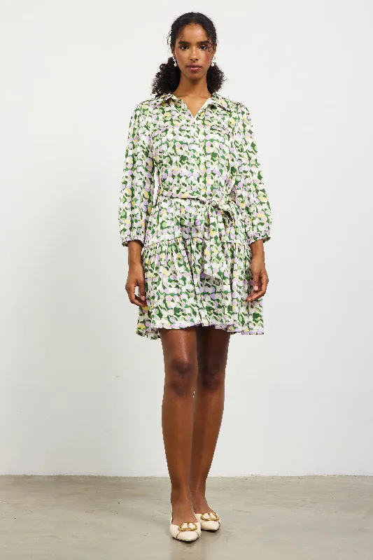 Printed Satin Mini Dress Cozy Jersey Mini Dress