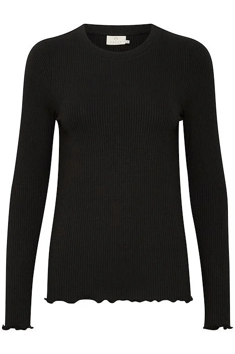 Kaffe Drew LS T-shirt-- Rayon Fabric Velvet Fabric Corduroy Fabric