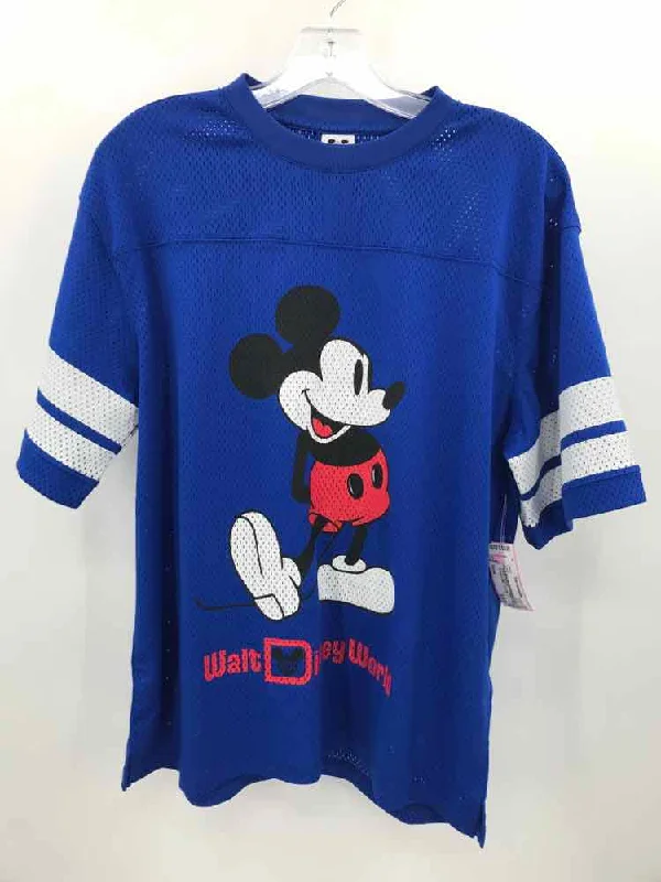 Pre-Owned Disney Blue Size Small Graphic T-shirt-- Oversized T-Shirt Spandex breathable Pre-Owned Disney Blue Size Small Graphic T-shirt-- Oversized T-Shirt Spandex breathable