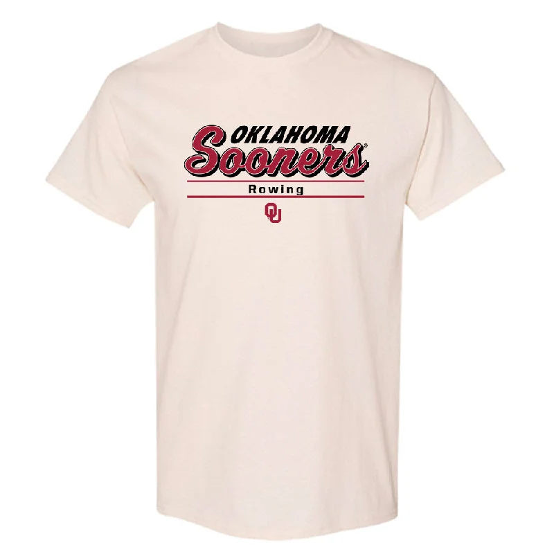 Oklahoma - NCAA Women's Rowing : Kennedy Stewart - Classic Shersey T-Shirt-- Mesh Blend Leather Blend Suede Blend Oklahoma - NCAA Women's Rowing : Kennedy Stewart - Classic Shersey T-Shirt-- Mesh Blend Leather Blend Suede Blend
