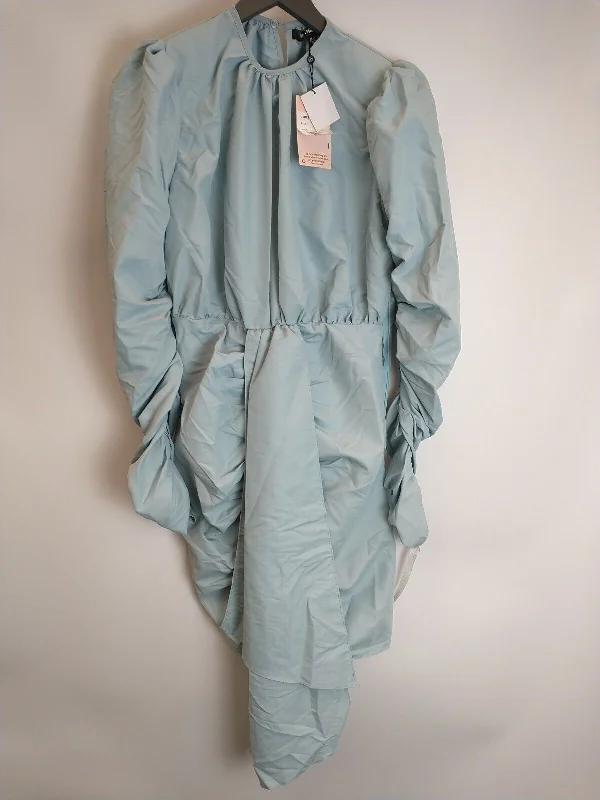 Missguided Ruched Siv Drape Mini Dress Nylon - Light Blue. UK 12 **** Ref V32 Cozy A-Line Mini Dress Missguided Ruched Siv Drape Mini Dress Nylon - Light Blue. UK 12 **** Ref V32 Cozy A-Line Mini Dress