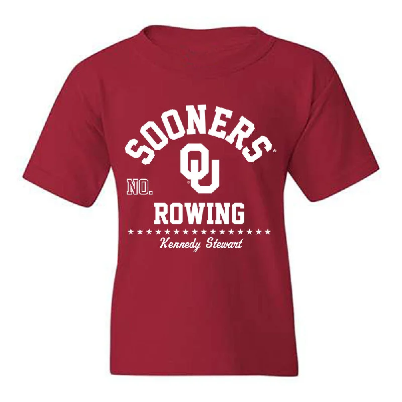Oklahoma - NCAA Women's Rowing : Kennedy Stewart - Classic Fashion Shersey Youth T-Shirt-- Welt Pockets Slit Pockets Flap Pockets Oklahoma - NCAA Women's Rowing : Kennedy Stewart - Classic Fashion Shersey Youth T-Shirt-- Welt Pockets Slit Pockets Flap Pockets
