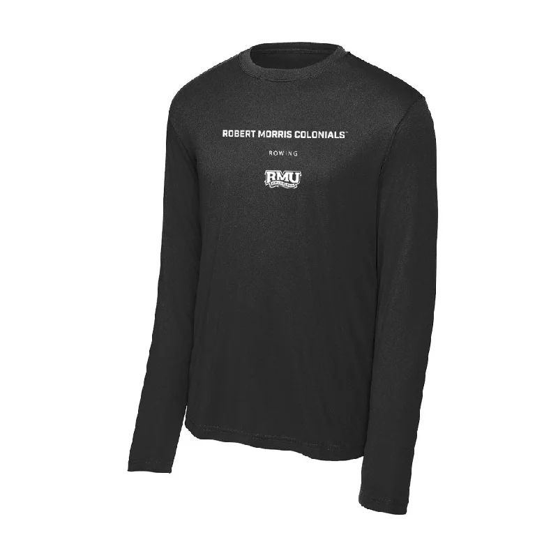 Robert Morris - NCAA Women's Rowing : Sophia Updyke - Activewear Long Sleeve T-Shirt-- Polka Dot Checkered Tartan Robert Morris - NCAA Women's Rowing : Sophia Updyke - Activewear Long Sleeve T-Shirt-- Polka Dot Checkered Tartan