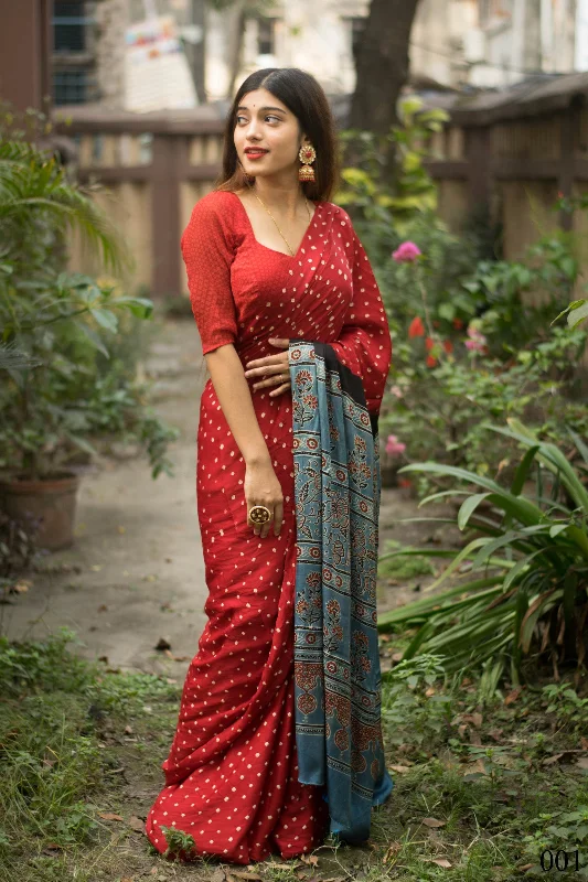 Jyoti Fashion Women's Red Imported Silk Satin Digital Printed Designer Saree with Blouse Lightweight Floral Blouse Jyoti Fashion Women's Red Imported Silk Satin Digital Printed Designer Saree with Blouse Lightweight Floral Blouse