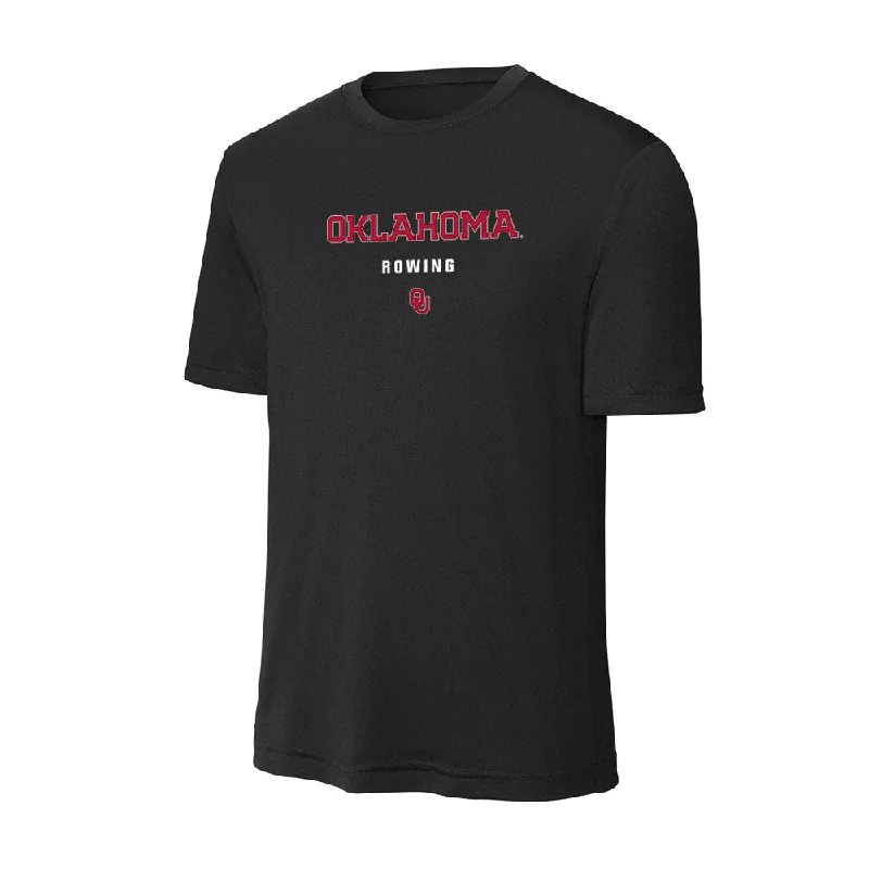Oklahoma - NCAA Women's Rowing : Liza Pfeil - Activewear T-Shirt-- Thin T-Shirt Open Front Quick Dry Oklahoma - NCAA Women's Rowing : Liza Pfeil - Activewear T-Shirt-- Thin T-Shirt Open Front Quick Dry