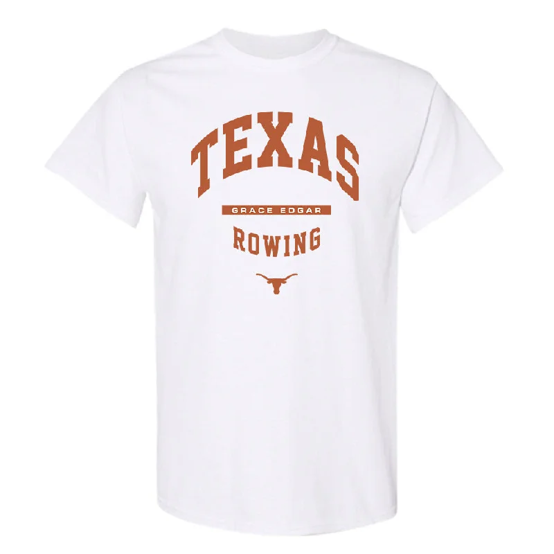 Texas - NCAA Women's Rowing : Grace Edgar - Classic Fashion Shersey T-Shirt-- Elegant Classic Vintage Texas - NCAA Women's Rowing : Grace Edgar - Classic Fashion Shersey T-Shirt-- Elegant Classic Vintage