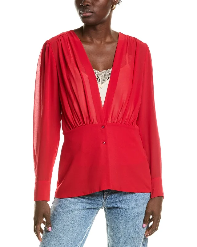 Bcbgmaxazria Blouse Chic Ruffle Blouse