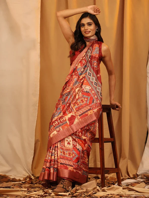 Cream Silk Blend Woven Zari Design Ethnic Motifs Saree with Unstitched Blouse - Hiral Fashion Feminine Pastel Blouse Cream Silk Blend Woven Zari Design Ethnic Motifs Saree with Unstitched Blouse - Hiral Fashion Feminine Pastel Blouse
