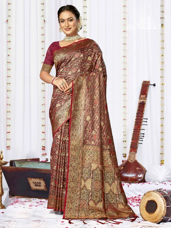 Women Multi Color Satin Silk Saree With Un Stitched Blouse - Aanika Double-Layered Blouse Women Multi Color Satin Silk Saree With Un Stitched Blouse - Aanika Double-Layered Blouse