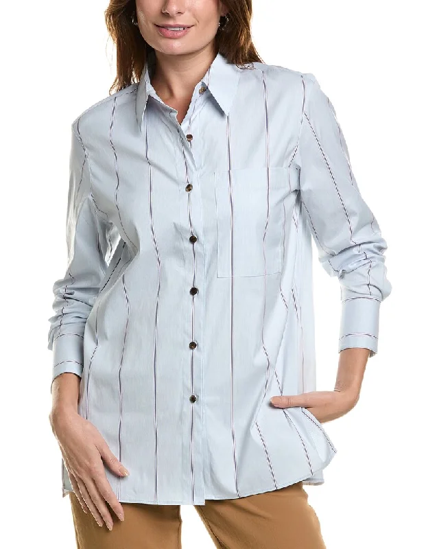 Lafayette 148 New York Greyson Blouse Balloon Sleeve Blouse