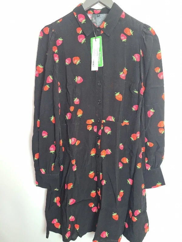 Nobodys Child Abbey Strawberry Black Tessie Mini Dress Size 8 **** V218 Elegant Vintage Mini Dress Nobodys Child Abbey Strawberry Black Tessie Mini Dress Size 8 **** V218 Elegant Vintage Mini Dress