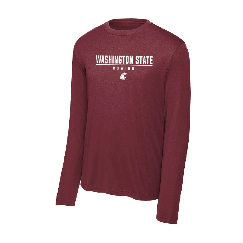 WSU - NCAA Women's Rowing : Sara Torres - Activewear Long Sleeve T-Shirt-- Rayon Fabric Velvet Fabric Corduroy Fabric WSU - NCAA Women's Rowing : Sara Torres - Activewear Long Sleeve T-Shirt-- Rayon Fabric Velvet Fabric Corduroy Fabric