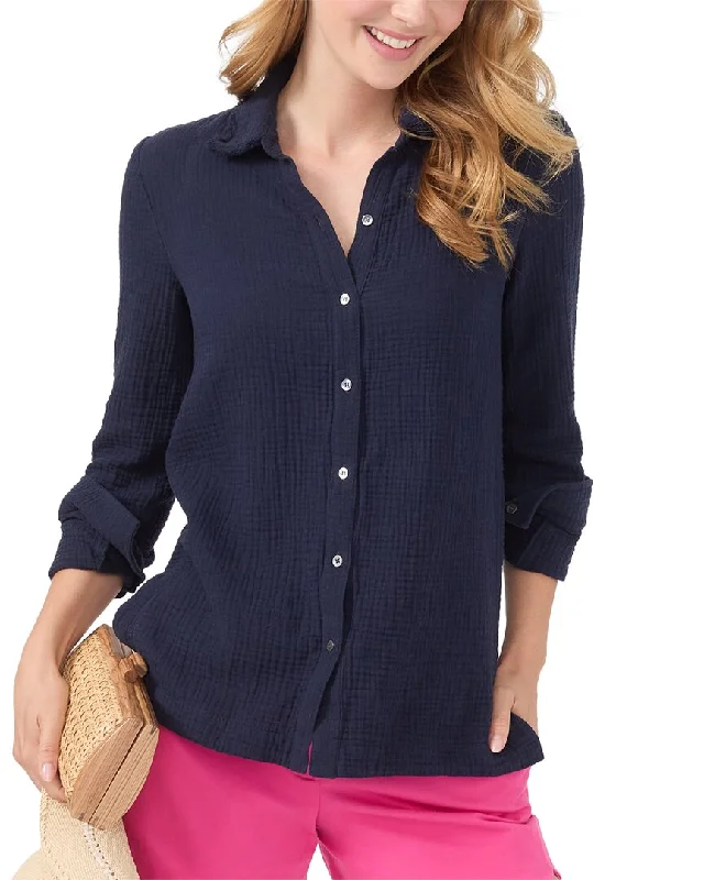 J.Mclaughlin Purcell Blouse Subtle Shimmer Blouse