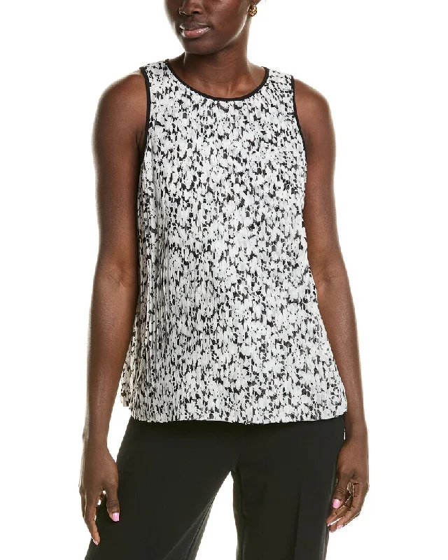 Lafayette 148 New York Racerback Blouse Vintage Lace Blouse