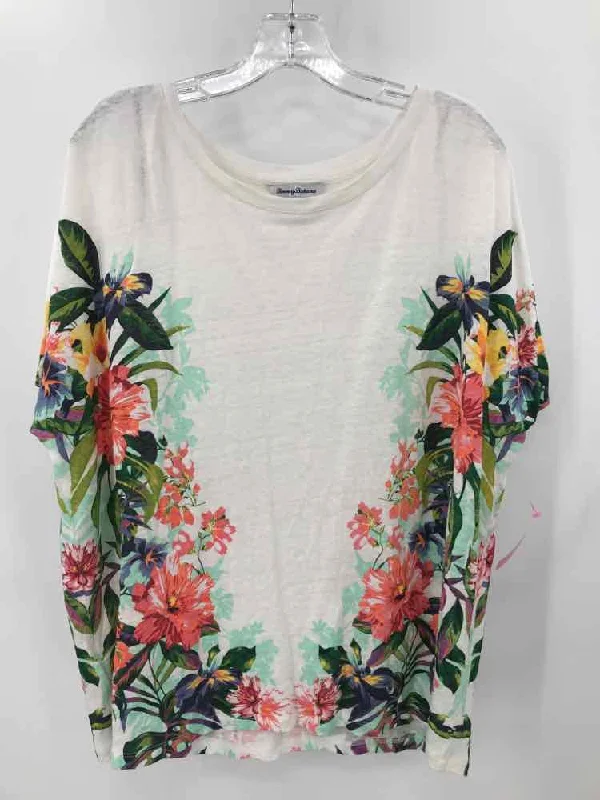Pre-Owned Tommy Bahama White Size XL T-shirt-- Zippered Front Buttoned Front Snap Front Pre-Owned Tommy Bahama White Size XL T-shirt-- Zippered Front Buttoned Front Snap Front