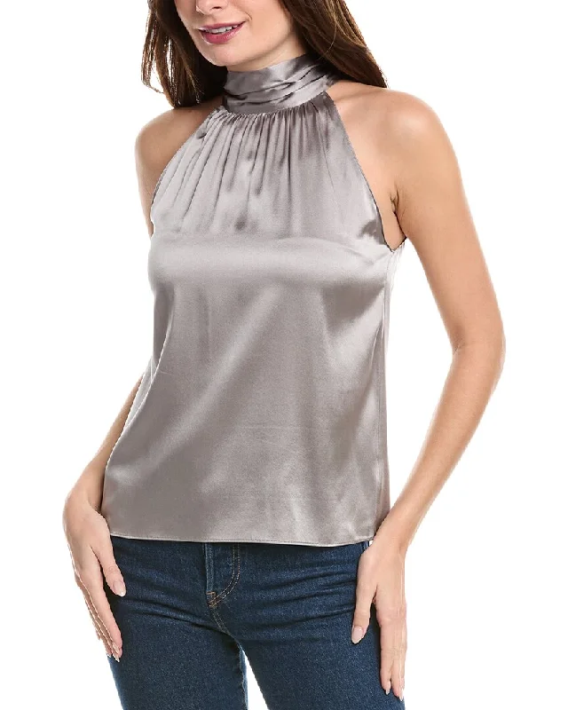Generation Love Noemi Silk-Blend Blouse Embellished Collar Blouse