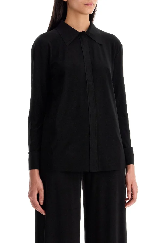 Norma Kamali Nk Fluid Lycra Blouse For Chic Off-Shoulder Blouse