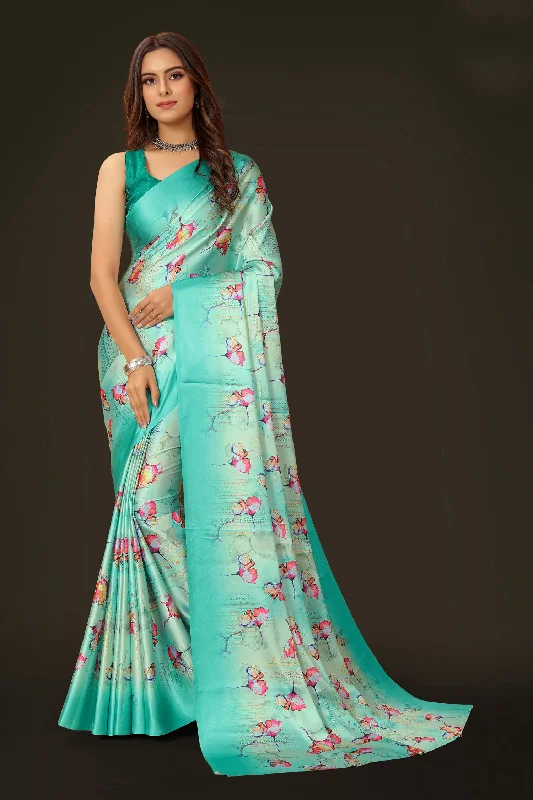 Jyoti Fashion Women's Multicolor Pure Japan Satin Digital Printed Designer Saree with Blouse Soft Modal Blouse Jyoti Fashion Women's Multicolor Pure Japan Satin Digital Printed Designer Saree with Blouse Soft Modal Blouse