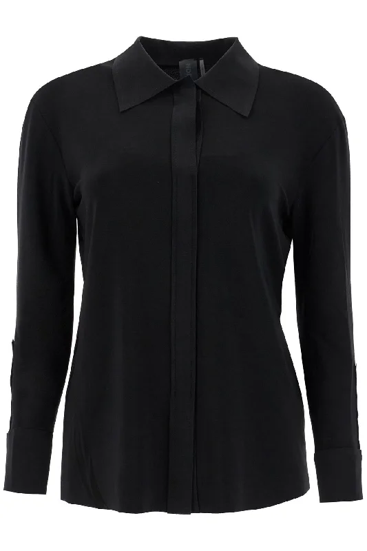 Norma Kamali Women's Nk Fluid Lycra Blouse For Classic Striped Blouse