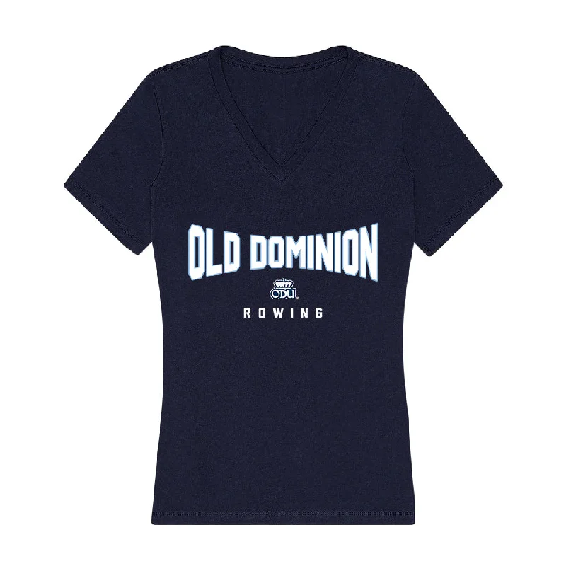 Old Dominion - NCAA Women's Rowing : Gabriella Barnard - Women's V-Neck T-Shirt-- Lace Blend Ribbed Blend Corduroy Blend Old Dominion - NCAA Women's Rowing : Gabriella Barnard - Women's V-Neck T-Shirt-- Lace Blend Ribbed Blend Corduroy Blend