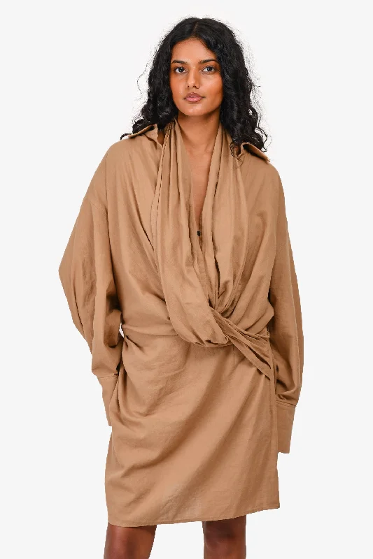 Jacquemus La Papier Wrap Mini Dress Size 44 Cozy Jersey Mini Dress