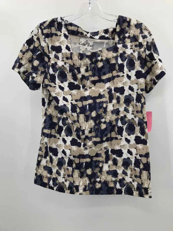 Pre-Owned Coral Bay Navy Size Small Printed T-shirt-- Iron Safe Non-Iron Wrinkle Free Pre-Owned Coral Bay Navy Size Small Printed T-shirt-- Iron Safe Non-Iron Wrinkle Free