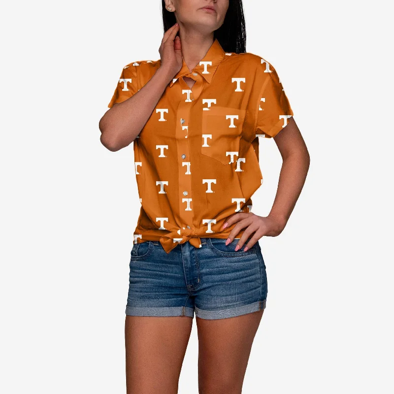 Tennessee Volunteers Logo Blast Womens Button Up Shirt-- Cozy Warm Stylish