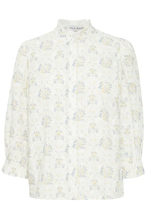 Pulz Willa Shirt-- Silk Blend Satin Velvet