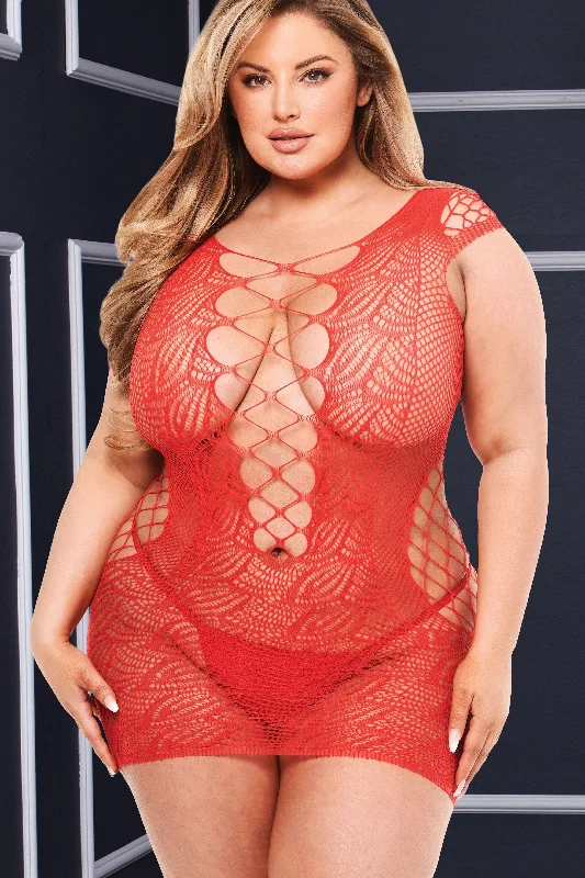 Corset Front Lace Mini Dress | Plus Size Elegant Tulle Mini Dress