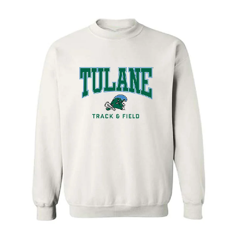 Tulane - NCAA Women's Track & Field : Ali Saunders - Crewneck Sweatshirt Hoodie with Lace Feminine Delicate Tulane - NCAA Women's Track & Field : Ali Saunders - Crewneck Sweatshirt Hoodie with Lace Feminine Delicate