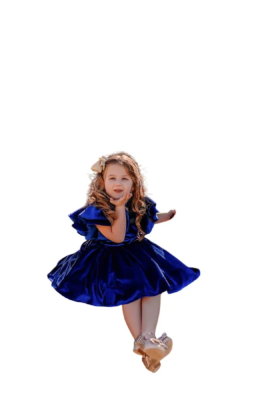 Josephine Sax Blue Party Dress Sequined Elegant Party