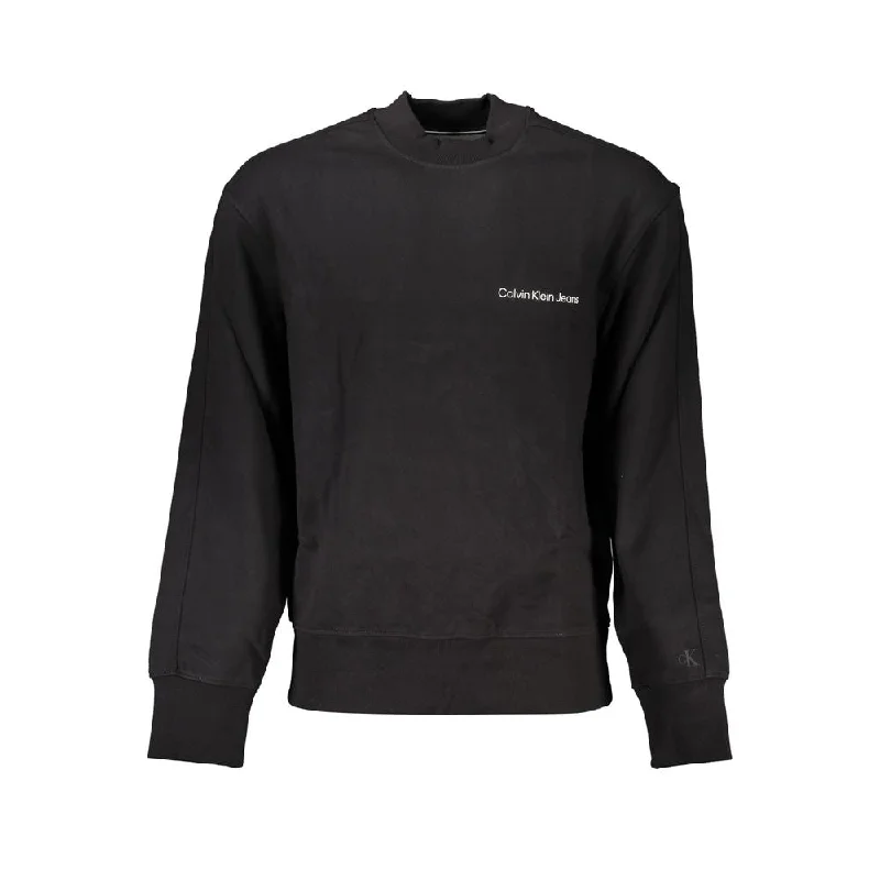 Elegant Crew Neck Cotton Sweatshirt Hoodie with Emblem Brand Identity