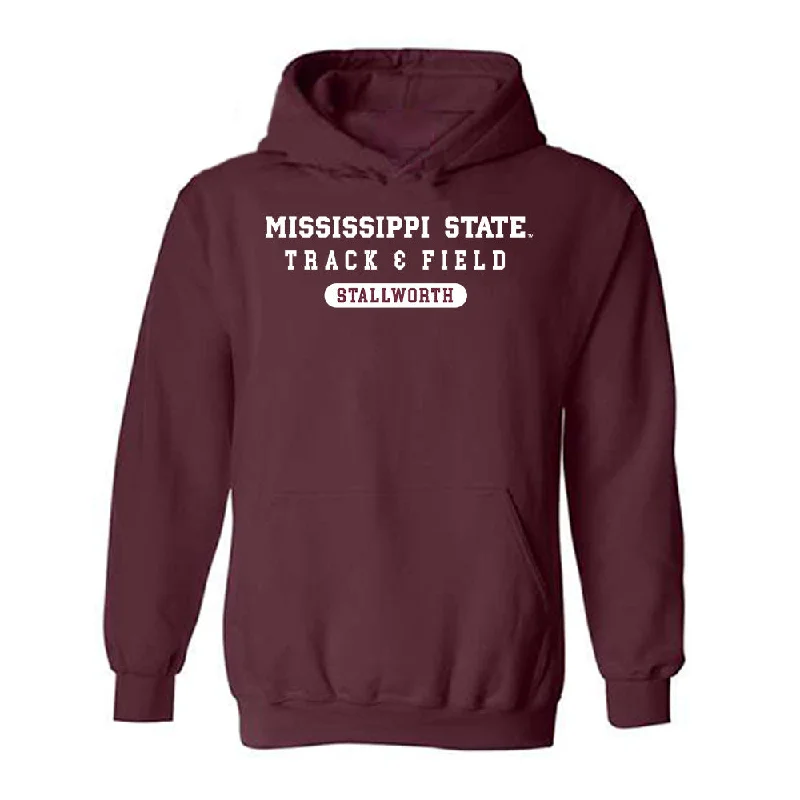 Mississippi State - NCAA Women's Track & Field : Jhordyn Stallworth - Classic Shersey Hooded Sweatshirt Hoodie with Crew Neck Simple Timeless Mississippi State - NCAA Women's Track & Field : Jhordyn Stallworth - Classic Shersey Hooded Sweatshirt Hoodie with Crew Neck Simple Timeless