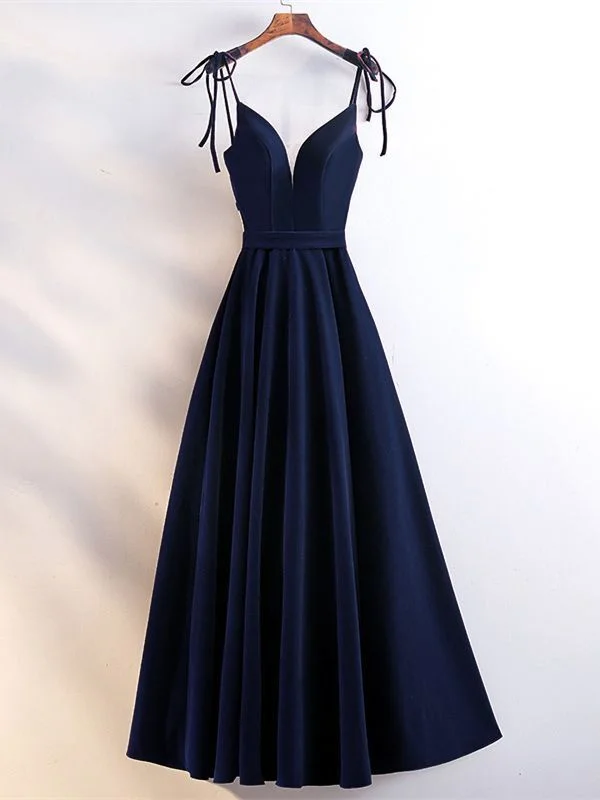 Beautiful Velvet Party Dress, Straps Long Prom Dress Tunics Canvas sturdy