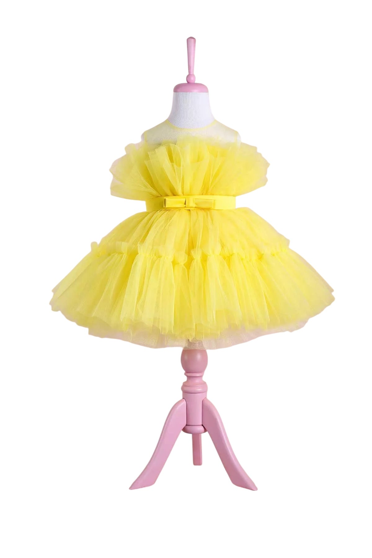 Diana Yellow Party Dress Tunics Bridal satin