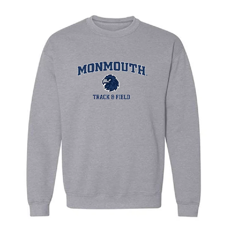 Monmouth - NCAA Women's Track & Field : Claire Denman - Classic Shersey Crewneck Sweatshirt Hoodie with Snap Buttons Easy Quick Monmouth - NCAA Women's Track & Field : Claire Denman - Classic Shersey Crewneck Sweatshirt Hoodie with Snap Buttons Easy Quick