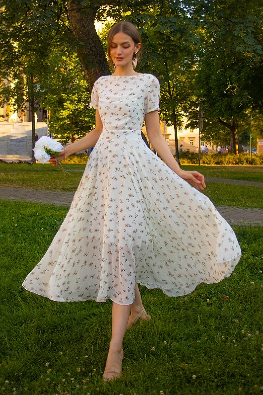 Women Summer Floral Chiffon Dress 3815 Tunics Practical durable