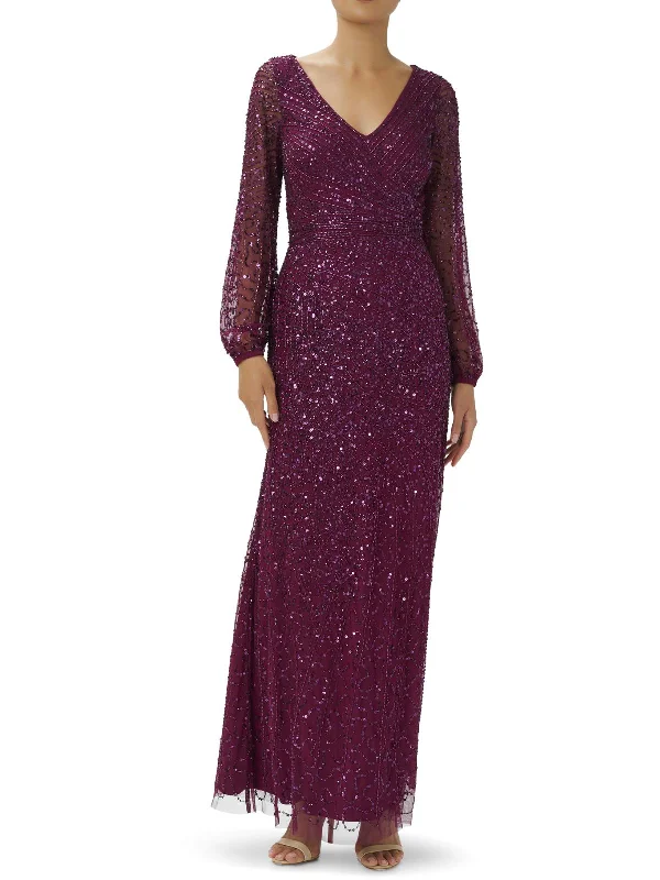 Womens Beaded Max Evening Dress Tunic Top Casual