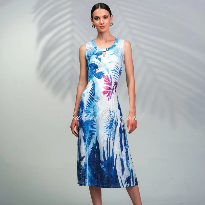Alison Sheri Floral Dress With Keyhole Neckline - Style A45355 Tunics Spring floral