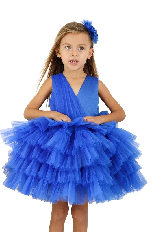 Emily Sax Blue Party Dress Tunics Fleece cozy
