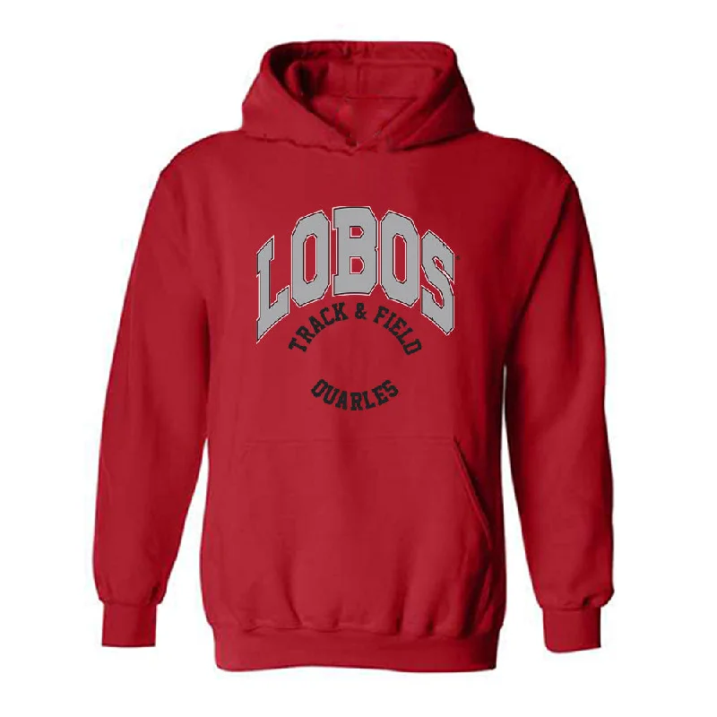 New Mexico - NCAA Women's Track & Field : Anaya Quarles - Classic Fashion Shersey Hooded Sweatshirt Hoodie with Snap Buttons Easy Quick New Mexico - NCAA Women's Track & Field : Anaya Quarles - Classic Fashion Shersey Hooded Sweatshirt Hoodie with Snap Buttons Easy Quick