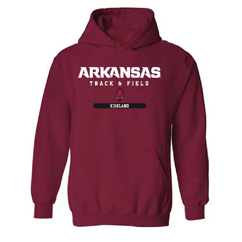Arkansas - NCAA Women's Track & Field : Morgan Kirkland - Classic Shersey Hooded Sweatshirt Hoodie with Illustration Artistic Creative Arkansas - NCAA Women's Track & Field : Morgan Kirkland - Classic Shersey Hooded Sweatshirt Hoodie with Illustration Artistic Creative