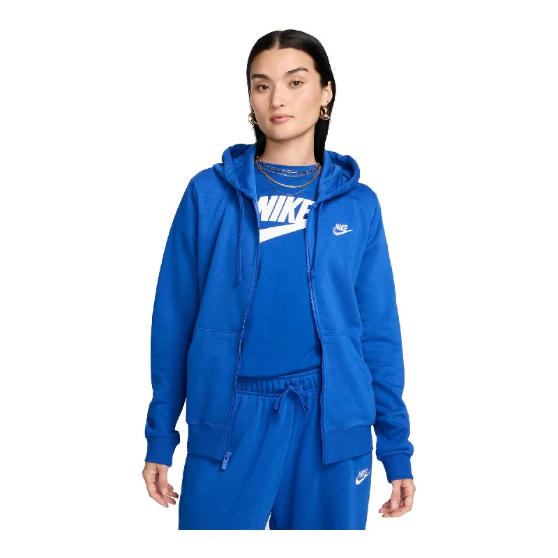 Nike Sportswear Club Fleece Women's Full-Zip Hoodie Hoodie with Button Placket Classic Preppy Nike Sportswear Club Fleece Women's Full-Zip Hoodie Hoodie with Button Placket Classic Preppy