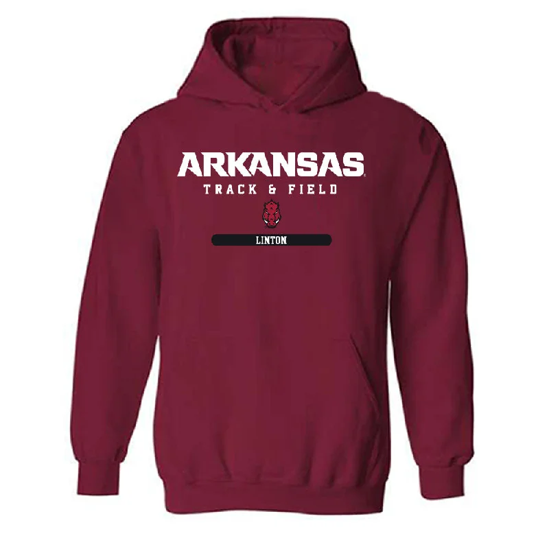 Arkansas - NCAA Women's Track & Field : Ariane Linton - Classic Shersey Hooded Sweatshirt Hoodie with Puffed Sleeves Voluminous Trendy Arkansas - NCAA Women's Track & Field : Ariane Linton - Classic Shersey Hooded Sweatshirt Hoodie with Puffed Sleeves Voluminous Trendy