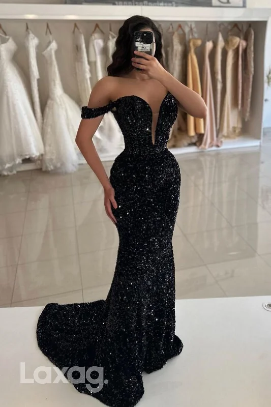 14705 - Plunging V neck Fully Sequins Mermaid Sparkly Prom Party Dress Tunics Cozy comfortable 14705 - Plunging V neck Fully Sequins Mermaid Sparkly Prom Party Dress Tunics Cozy comfortable