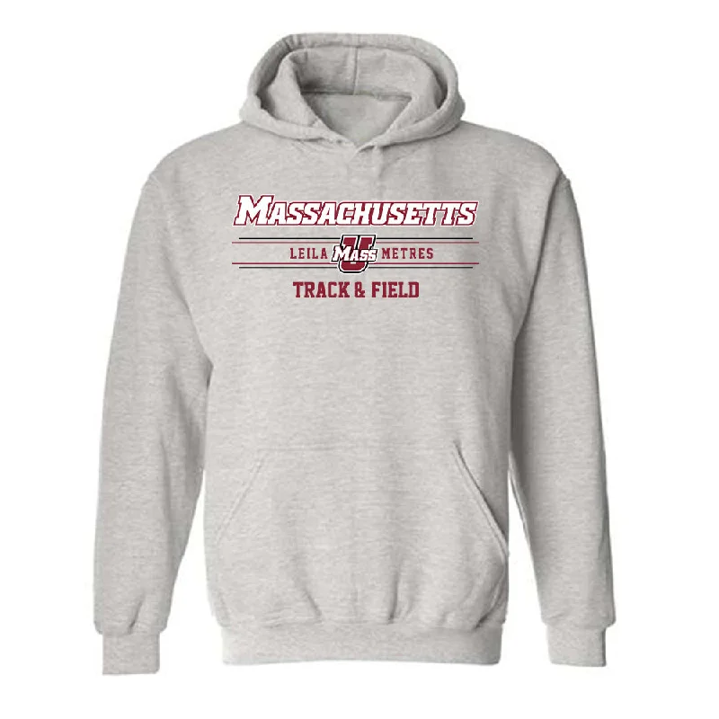 UMass - NCAA Women's Track & Field : Leila Metres - Classic Fashion Shersey Hooded Sweatshirt Hoodie with High-Low Hem Asymmetrical Trendy UMass - NCAA Women's Track & Field : Leila Metres - Classic Fashion Shersey Hooded Sweatshirt Hoodie with High-Low Hem Asymmetrical Trendy