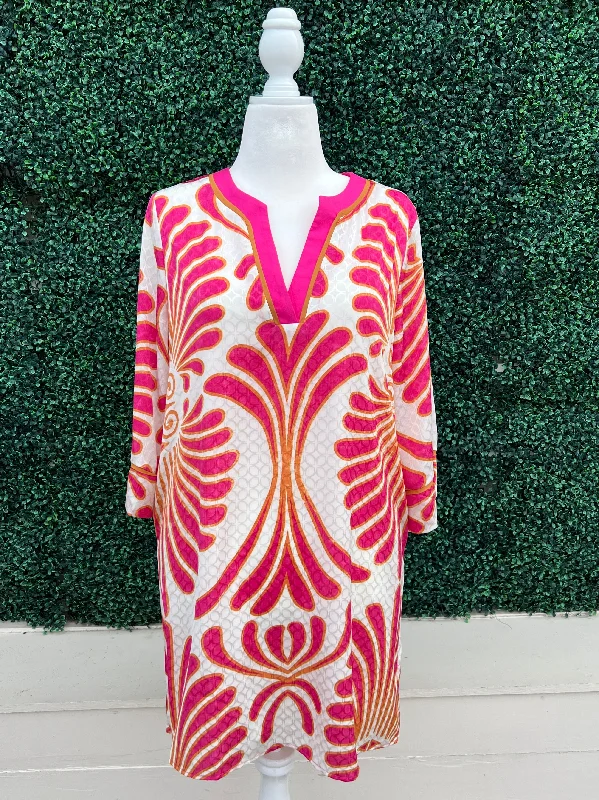 Palm Print Tunic Dress Tunics Designer luxury