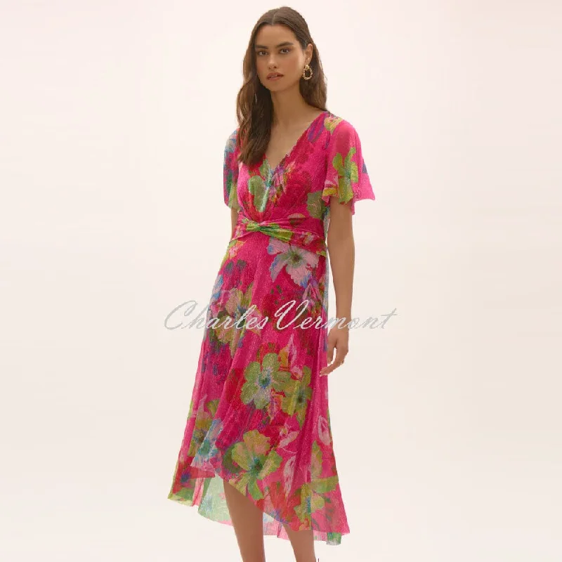 Joseph Ribkoff Metallic Fit and Flare Floral Print Dress - Style 252707 Tunics Formal black Joseph Ribkoff Metallic Fit and Flare Floral Print Dress - Style 252707 Tunics Formal black