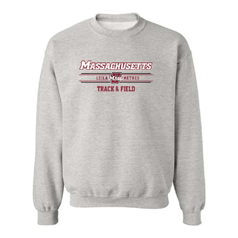 UMass - NCAA Women's Track & Field : Leila Metres - Classic Fashion Shersey Crewneck Sweatshirt Hoodie with Turtle Neck Cozy Winter UMass - NCAA Women's Track & Field : Leila Metres - Classic Fashion Shersey Crewneck Sweatshirt Hoodie with Turtle Neck Cozy Winter